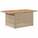 Set de sofás de jardín y cojines 8 piezas ratán sintético beige