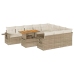 Set de sofás de jardín 11pzas con cojines ratán sintético beige