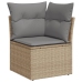 Set de sofás de jardín con cojines 9 pzas ratán sintético beige