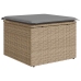 Set de sofás de jardín con cojines 9 pzas ratán sintético beige