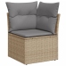 Set de sofás de jardín con cojines 9 pzas ratán sintético beige