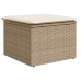 Set sofás de jardín 7 piezas y cojines ratán sintético beige