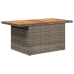 Set de sofás de jardín y cojines 8 piezas ratán sintético gris