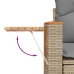 Set sofás jardín y cojines 9 pzas ratán sintético acacia beige