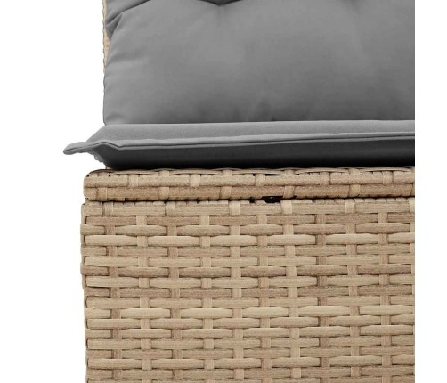 Set sofás jardín y cojines 8 pzas ratán sintético acacia beige
