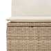 Set sofás jardín y cojines 10 pzas ratán sintético acacia beige
