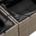 Set de muebles de jardín 6 pzas y cojines ratán sintético gris