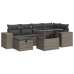 Set de sofás de jardín y cojines 8 piezas ratán sintético gris