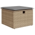 Set sofás jardín y cojines 6 pzas ratán sintético acacia beige