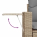 Set sofás jardín y cojines 6 pzas ratán sintético acacia beige