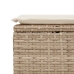 Set sofás jardín y cojines 2 pzas ratán sintético acacia beige