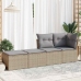Set sofás jardín y cojines 2 pzas ratán sintético acacia beige