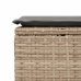 Set sofás jardín y cojines 2 pzas ratán sintético acacia beige