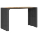 Set bar jardín con cojines 5 pzas ratán sintético acacia negro