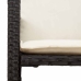 Set bar jardín con cojines 5 pzas ratán sintético acacia negro