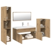 Juego de muebles baño 5 piezas madera ingeniería roble artisan