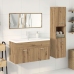 Juego de muebles baño 4 piezas madera ingeniería roble artisan