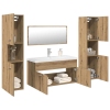 Juego de muebles baño 5 piezas madera ingeniería roble artisan