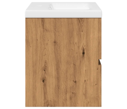 Mueble con lavabo integrado roble artesanal 61x39,5x49 cm