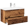 Mueble con lavabo integrado madera envejecida 81x39,5x49 cm