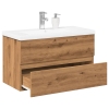 Mueble con lavabo integrado roble artesanal 81x39,5x49 cm