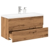 Mueble con lavabo integrado roble artesanal 91x39,5x49 cm