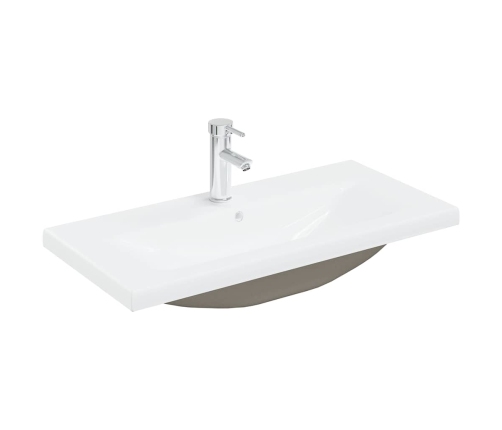 Mueble para lavabo con lavabo integrado y grifo roble artesanal