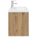 Mueble para lavabo con lavabo integrado y grifo roble artesanal