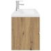 Mueble para lavabo con lavabo integrado y grifo roble artesanal