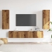 Muebles de TV de pared 4 uds madera vieja madera de ingeniería