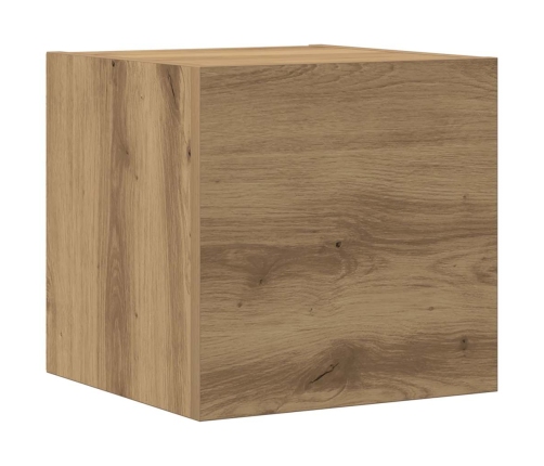 Mueble para TV de pared madera contrachapada artesanal 8 piezas