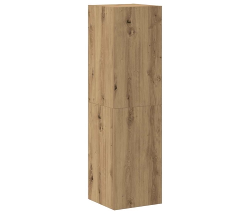 Mueble para TV de pared madera contrachapada artesanal 8 piezas