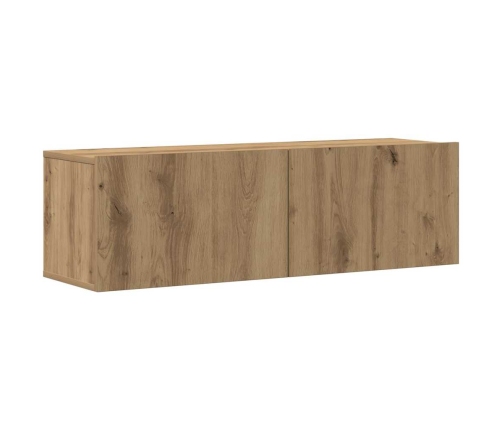 Mueble para TV de pared madera contrachapada artesanal 8 piezas