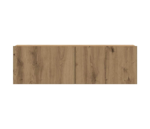 Mueble para TV de pared madera contrachapada artesanal 8 piezas