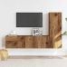 Muebles de TV de pared 3 uds madera vieja madera de ingeniería