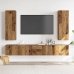 Muebles de TV de pared 5 uds madera vieja madera de ingeniería