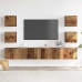 Muebles de TV de pared 6 uds madera vieja madera de ingeniería