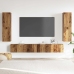 Muebles de TV de pared 4 uds madera vieja madera de ingeniería