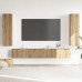 Muebles de TV de pared 4 uds madera ingeniería roble artesanal