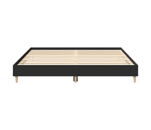 Cama sin colchón negro 180x200 cm madera de ingeniería