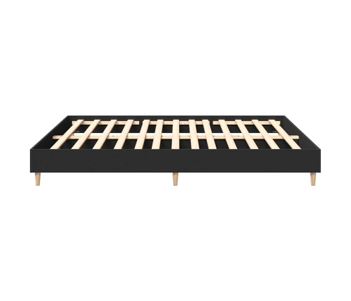 Cama sin colchón negro 180x200 cm madera de ingeniería