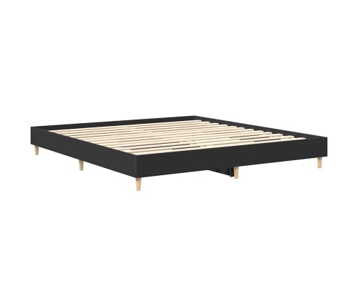 Cama sin colchón negro 180x200 cm madera de ingeniería