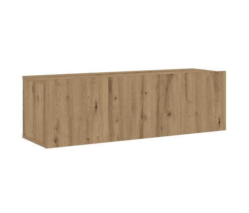 Mueble para TV de pared madera contrachapada artesanal 8 piezas