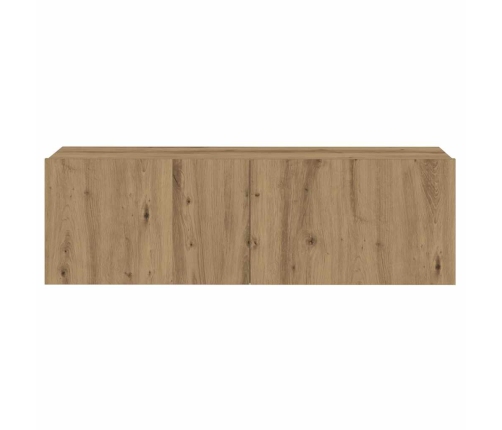 Mueble para TV de pared madera contrachapada artesanal 8 piezas