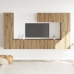 Muebles de TV de pared 7 uds madera ingeniería roble artesanal