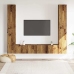 Muebles de TV de pared 6 uds madera vieja madera de ingeniería