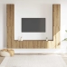 Muebles de TV de pared 6 uds madera ingeniería roble artesanal