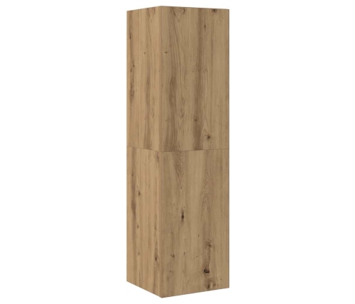 Muebles de TV de pared 6 uds madera ingeniería roble artesanal