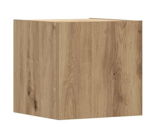 Mueble para TV de pared madera contrachapada artesanal 6 piezas