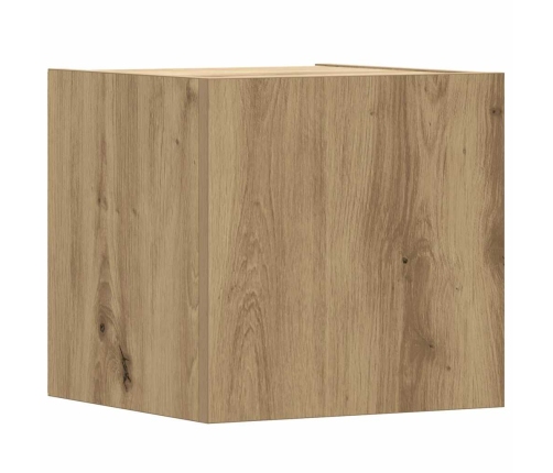 Mueble para TV de pared madera contrachapada artesanal 6 piezas